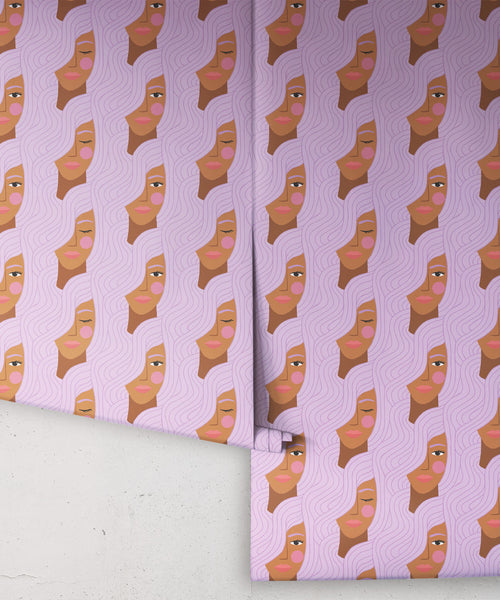 Papel tapiz Stronger Together, lila