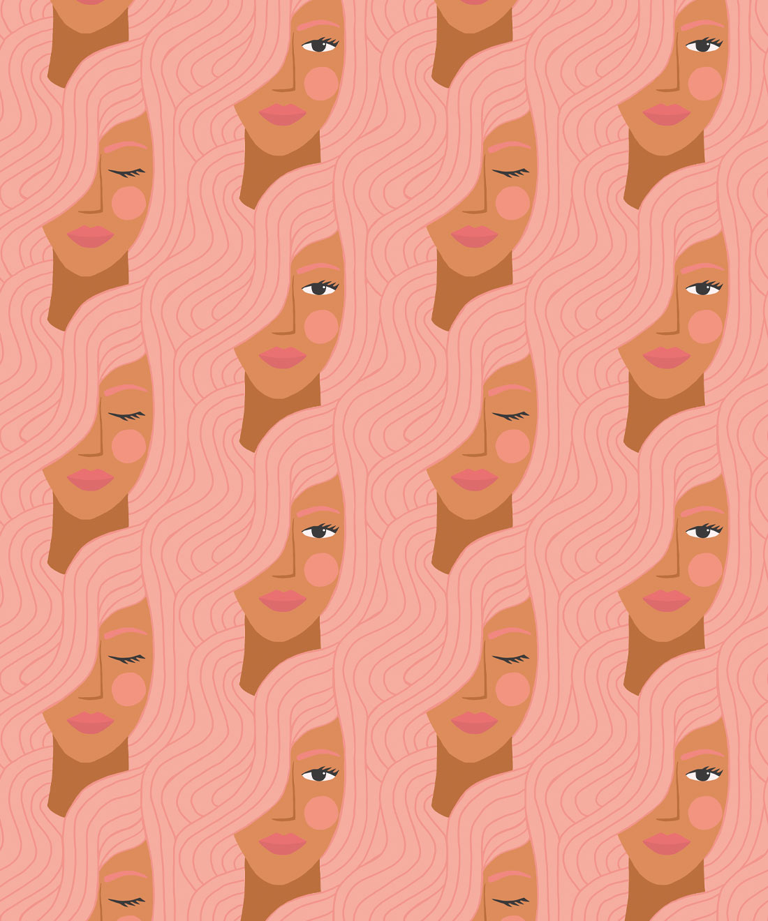 Stronger Together Wallpaper, Peach