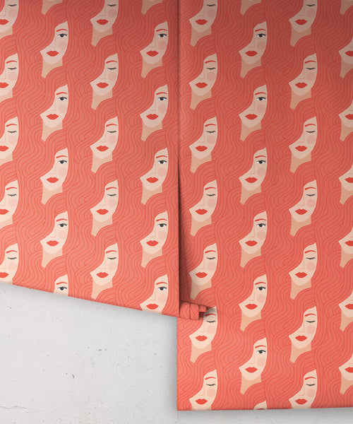 Papel tapiz Stronger Together, rojo