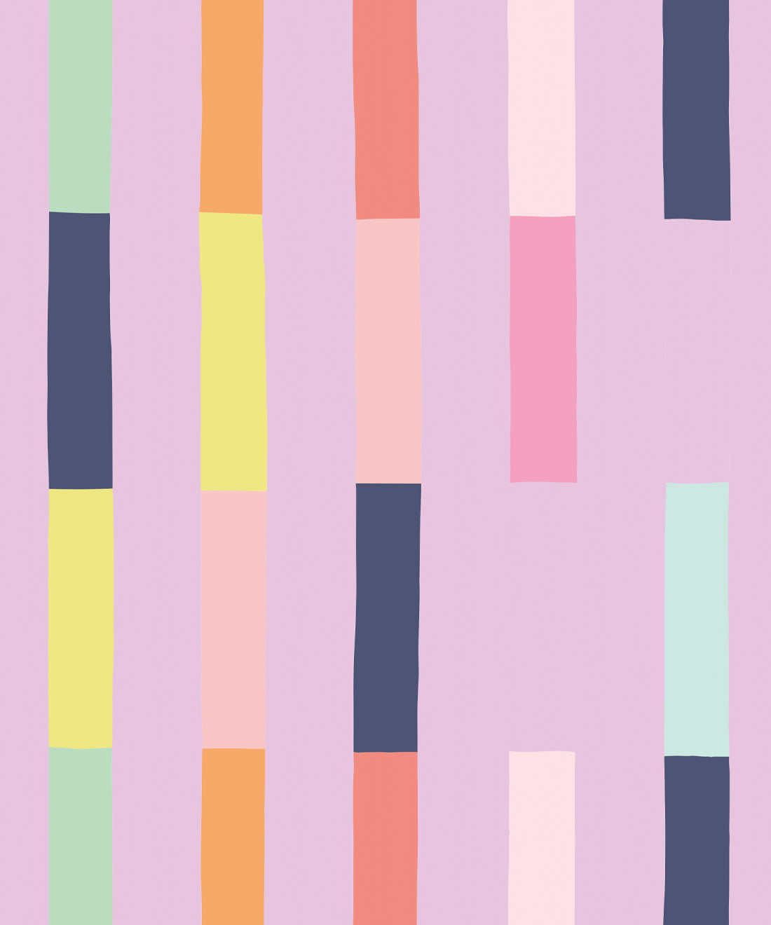 Sweet Rainbow Stripe Wallpaper, Lavender