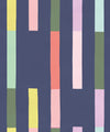 Sweet Rainbow Stripe Wallpaper, Navy