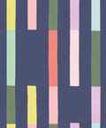 Sweet Rainbow Stripe Wallpaper, Navy