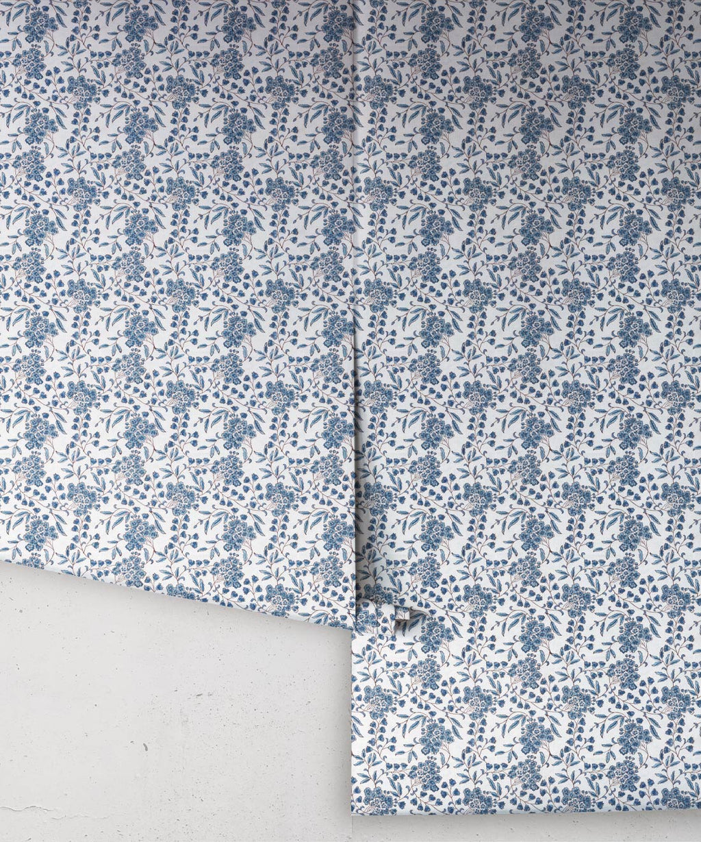 Sakura Blossom Wallpaper, Indigo Ivory
