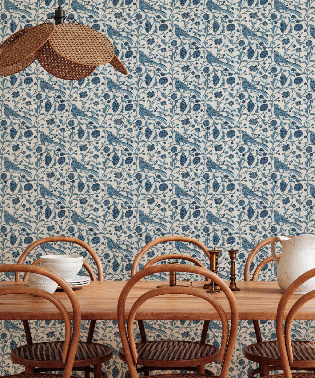 Vintage Bluebirds Wallpaper