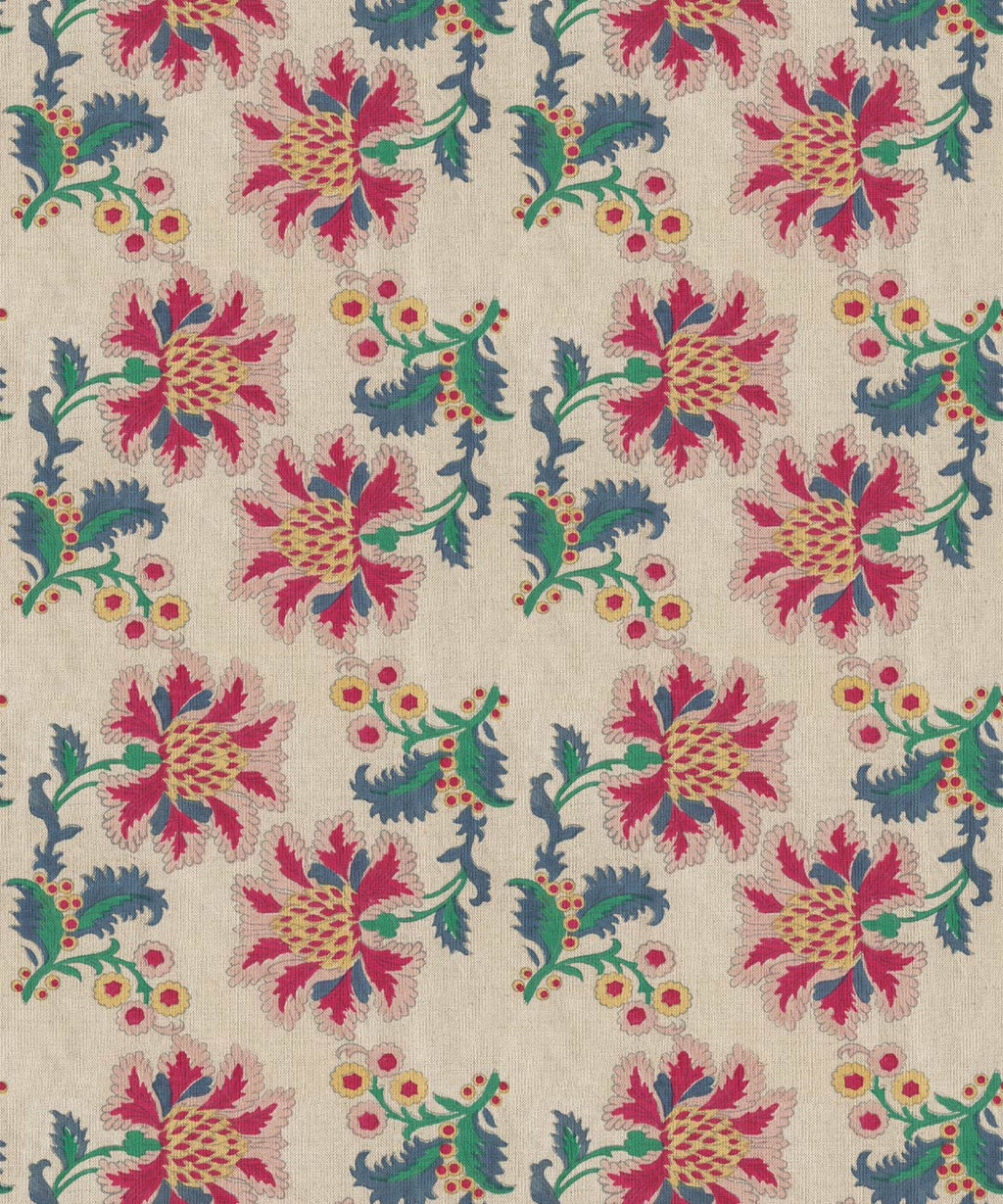 French Floral Wallpaper, Multi Natural