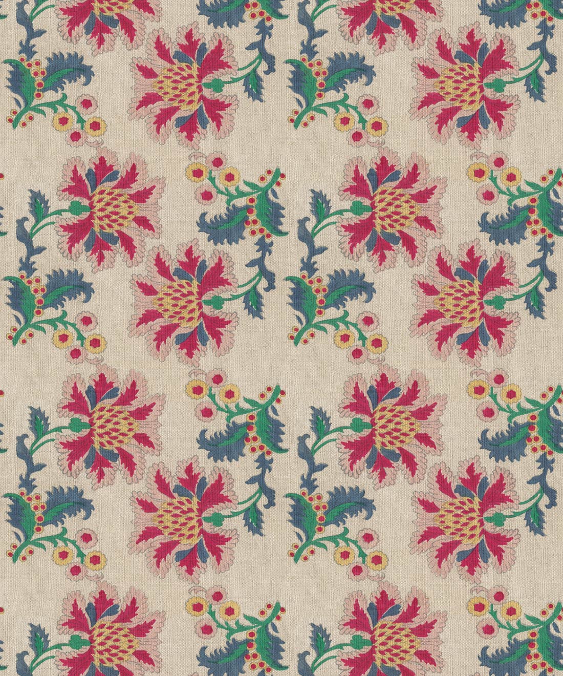 French Floral Wallpaper, Multi Natural
