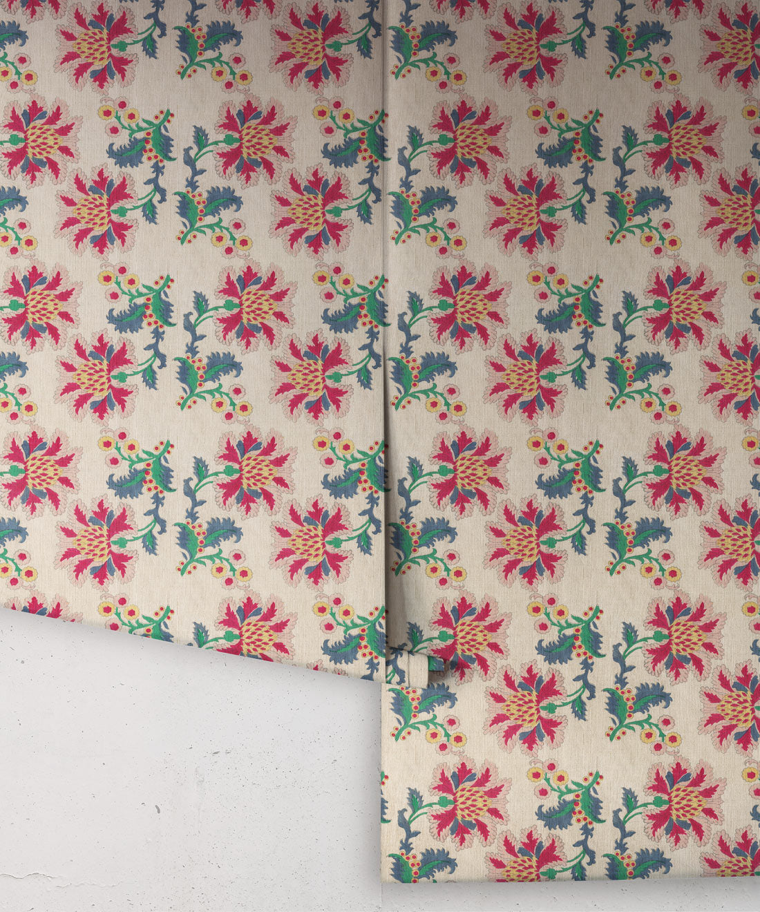 French Floral Wallpaper, Multi Natural
