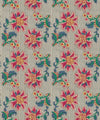French Floral Wallpaper, Multi Natural Stripe