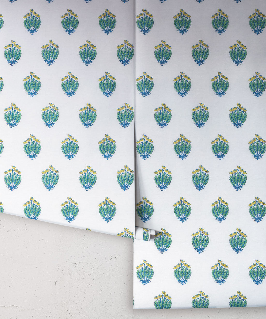 Buti Wallpaper, Green Ivory
