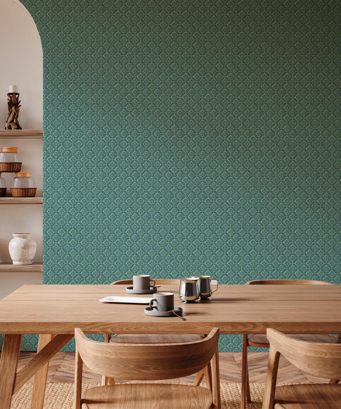 Istanbul Wallpaper, Green Sky Ivory