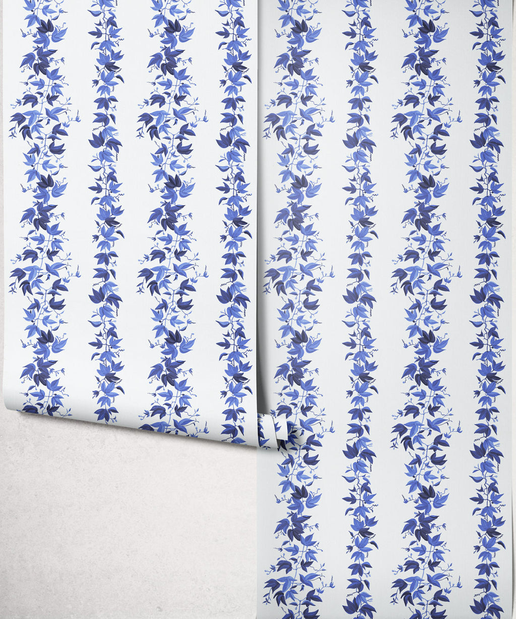 Antibes Decorative Textile Wallpaper, Midnight