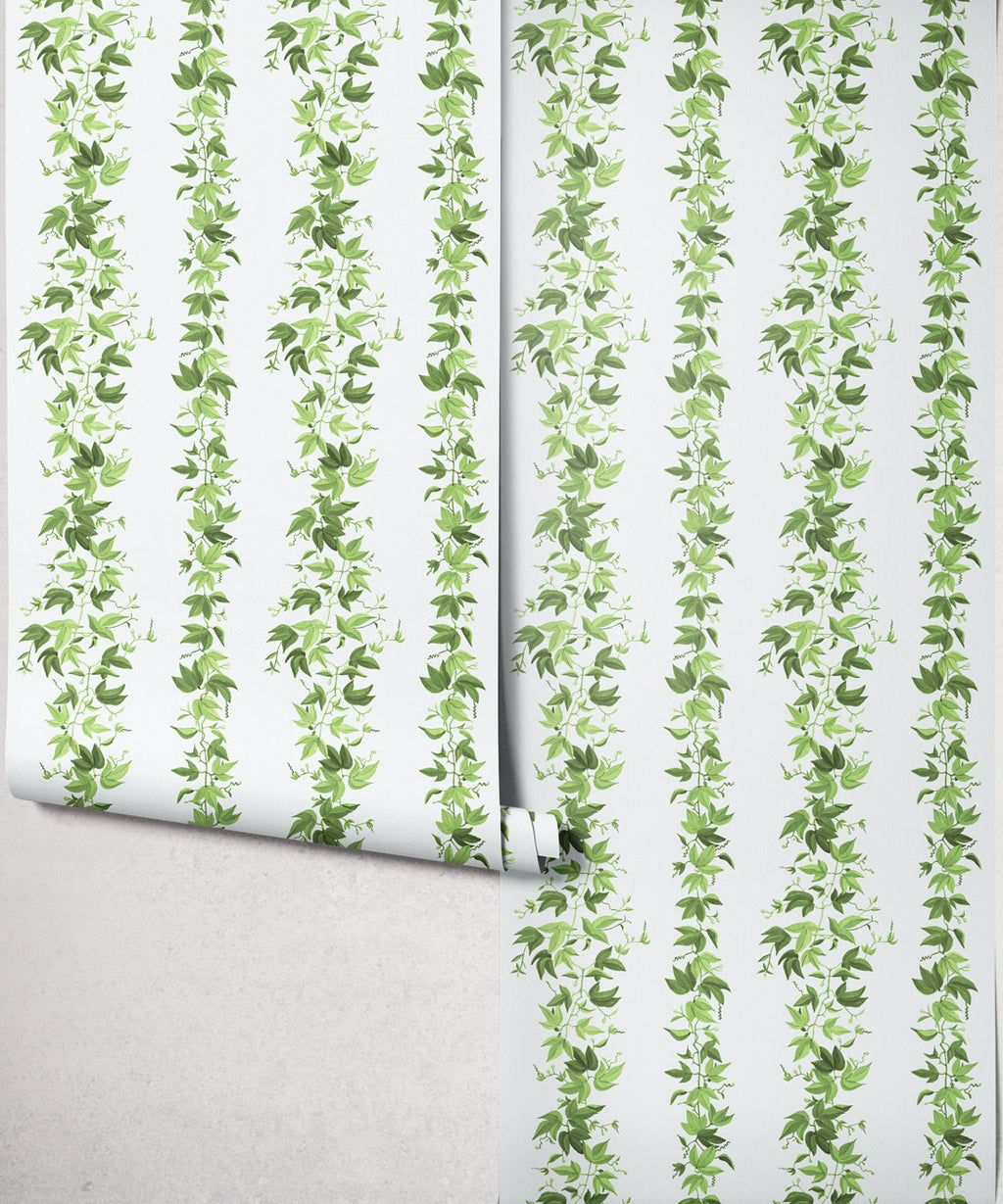 Antibes Decorative Textile Wallpaper, Moss