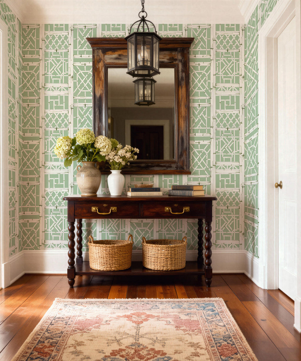 Briland Decorative Textile Wallpaper, Celadon