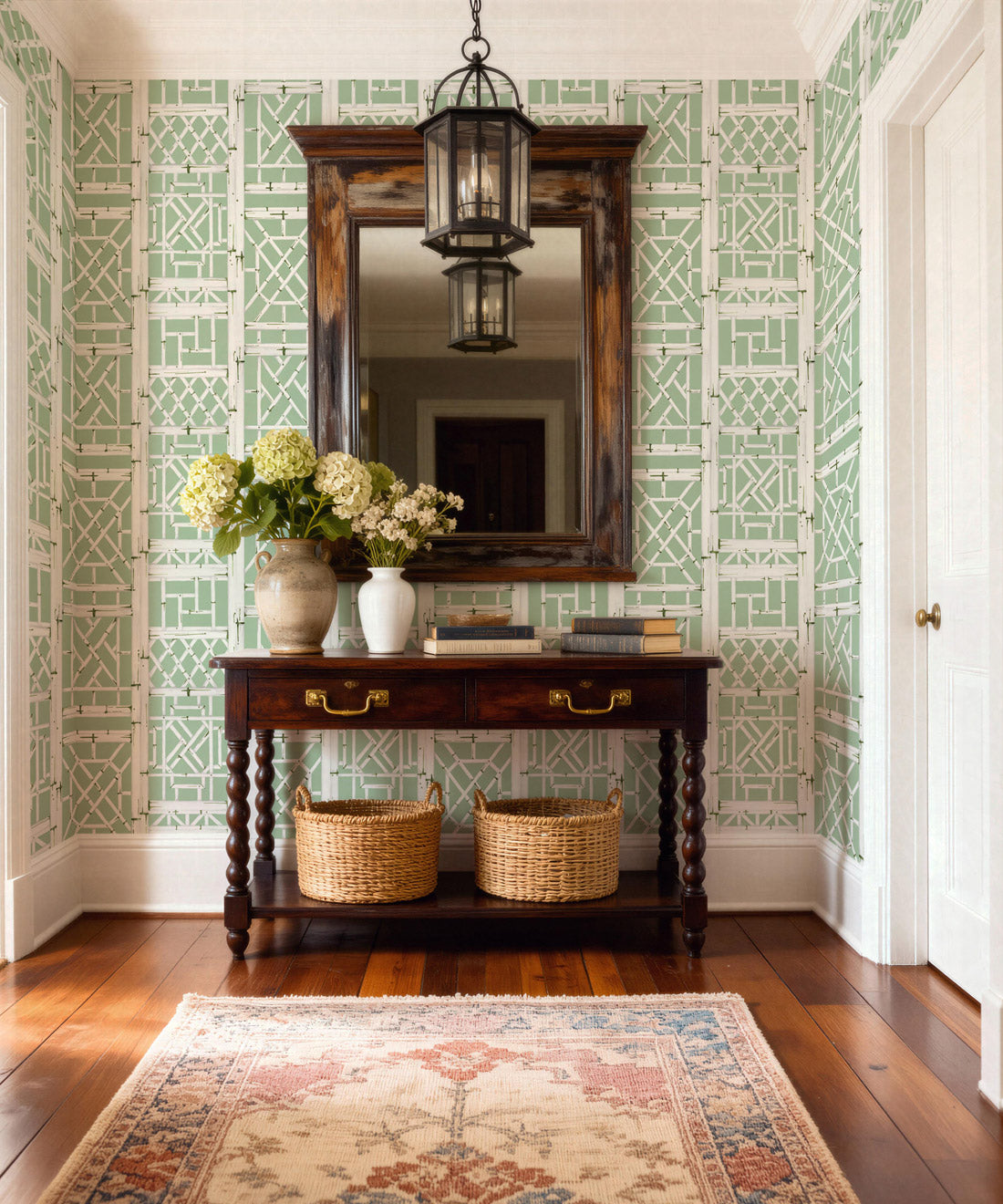 Briland Decorative Textile Wallpaper, Celadon