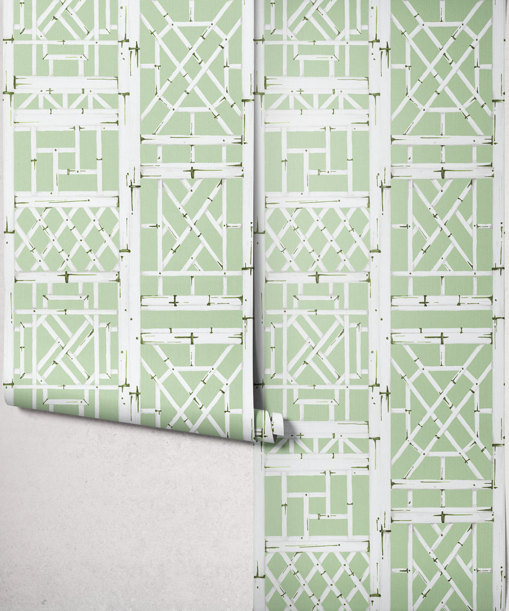 Briland Decorative Textile Wallpaper, Celadon