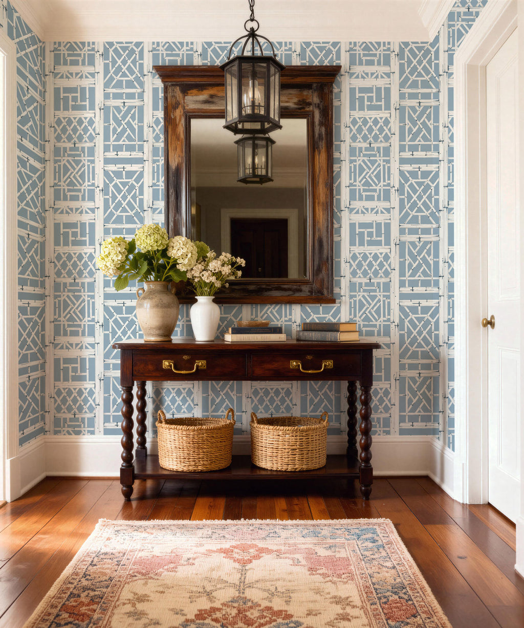 Briland Decorative Textile Wallpaper, Sea Glass