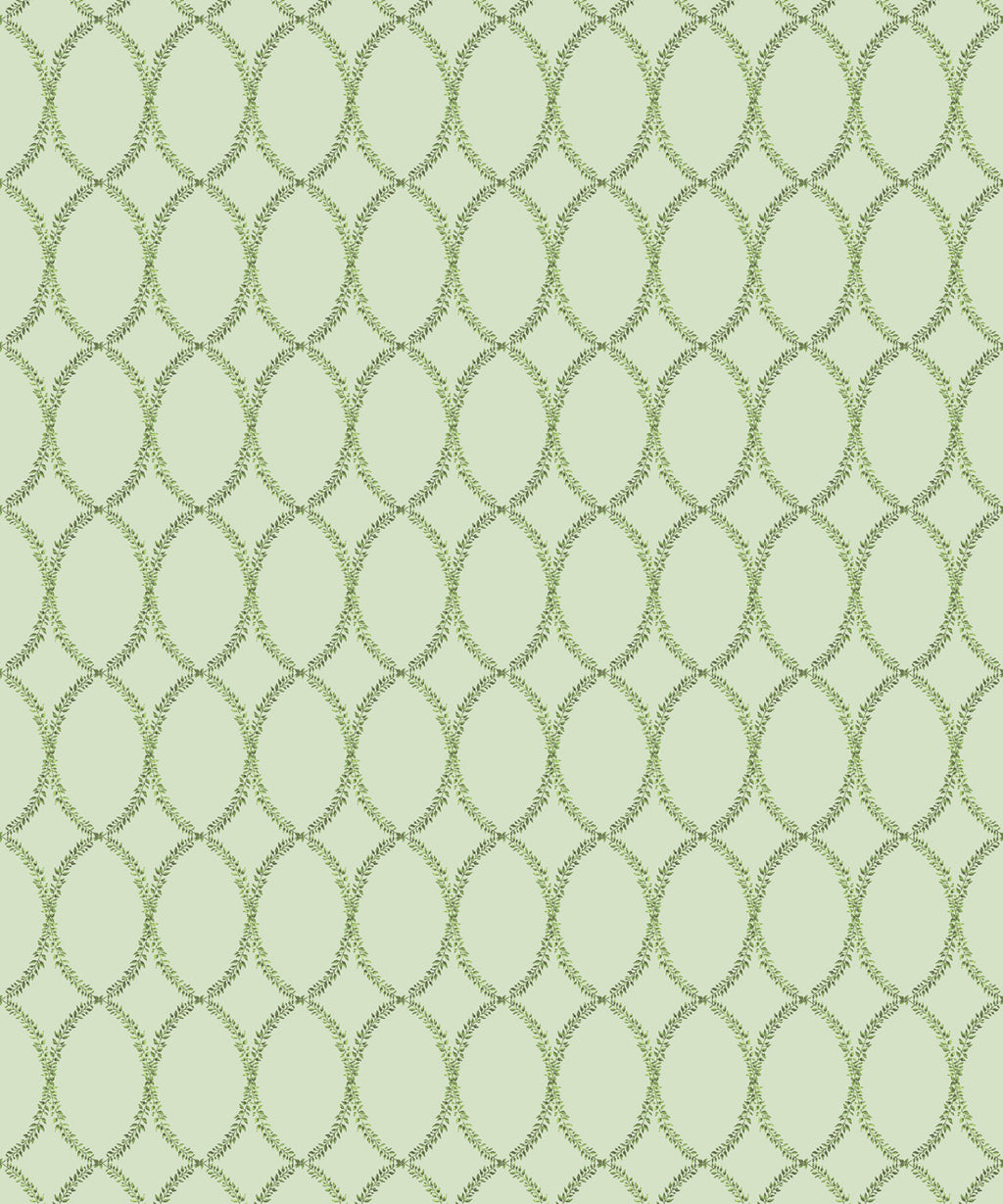 Chloe Decorative Textile Wallpaper, Celadon