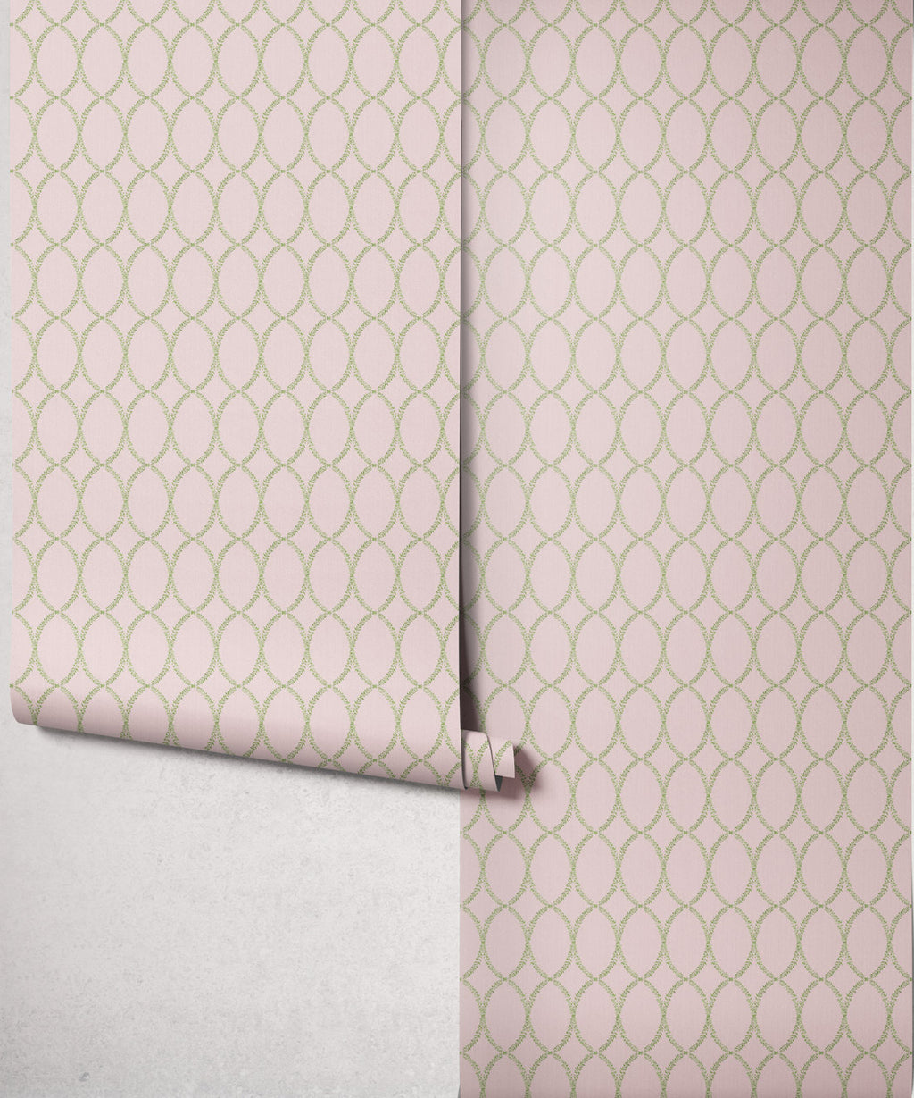 Chloe Decorative Textile Wallpaper, Pink