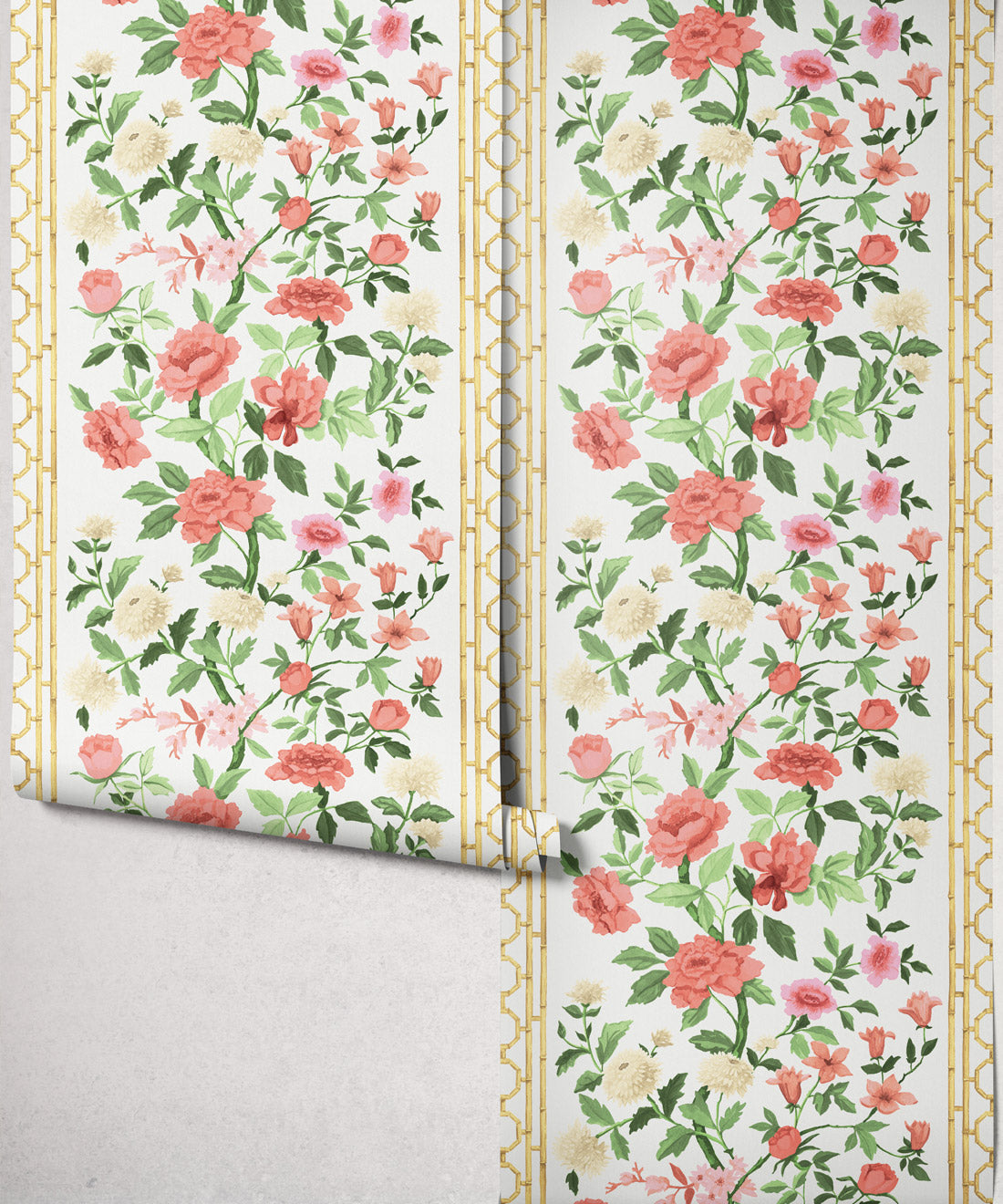 Edith Decorative Textile Wallpaper, Coral