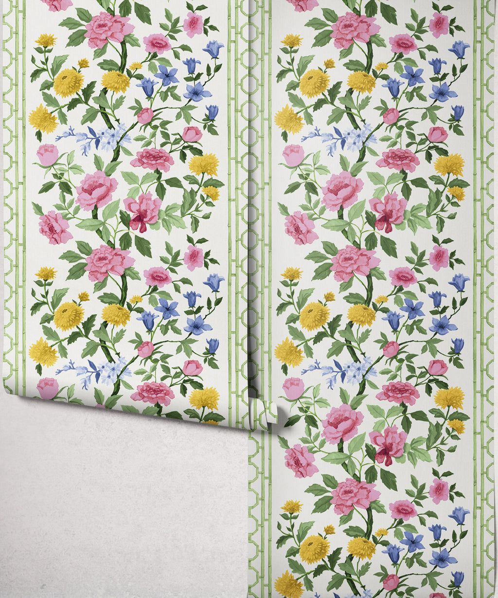 Edith Decorative Textile Wallpaper, Pink