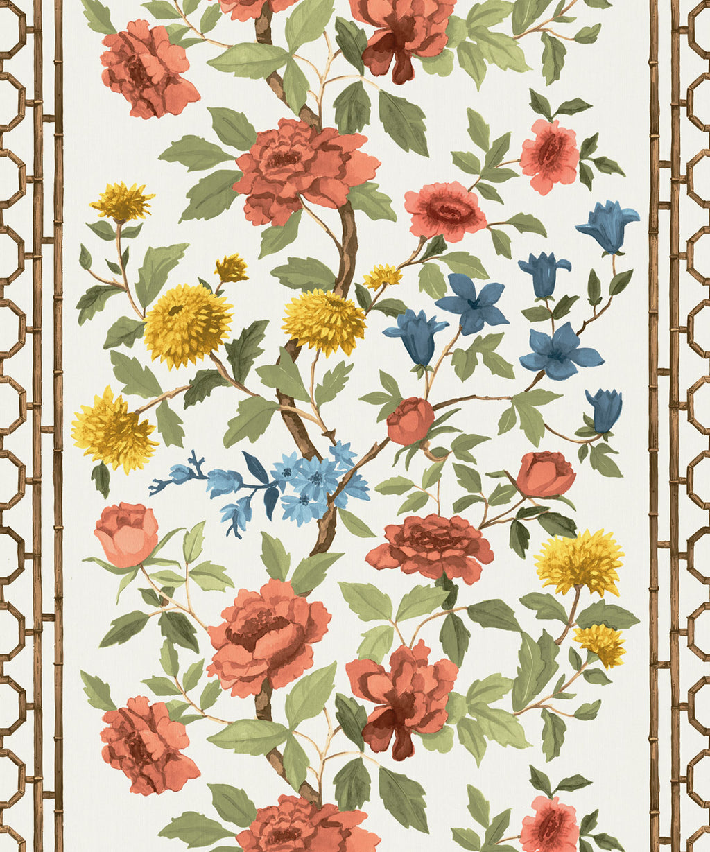 Edith Decorative Textile Wallpaper, Terracotta