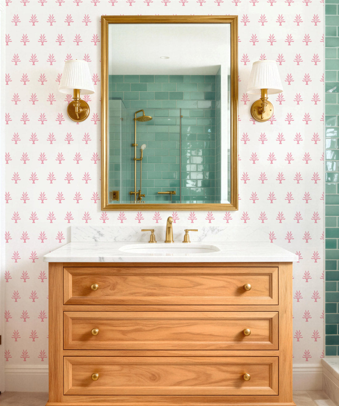 June Decorative Textile Wallpaper, Pink
