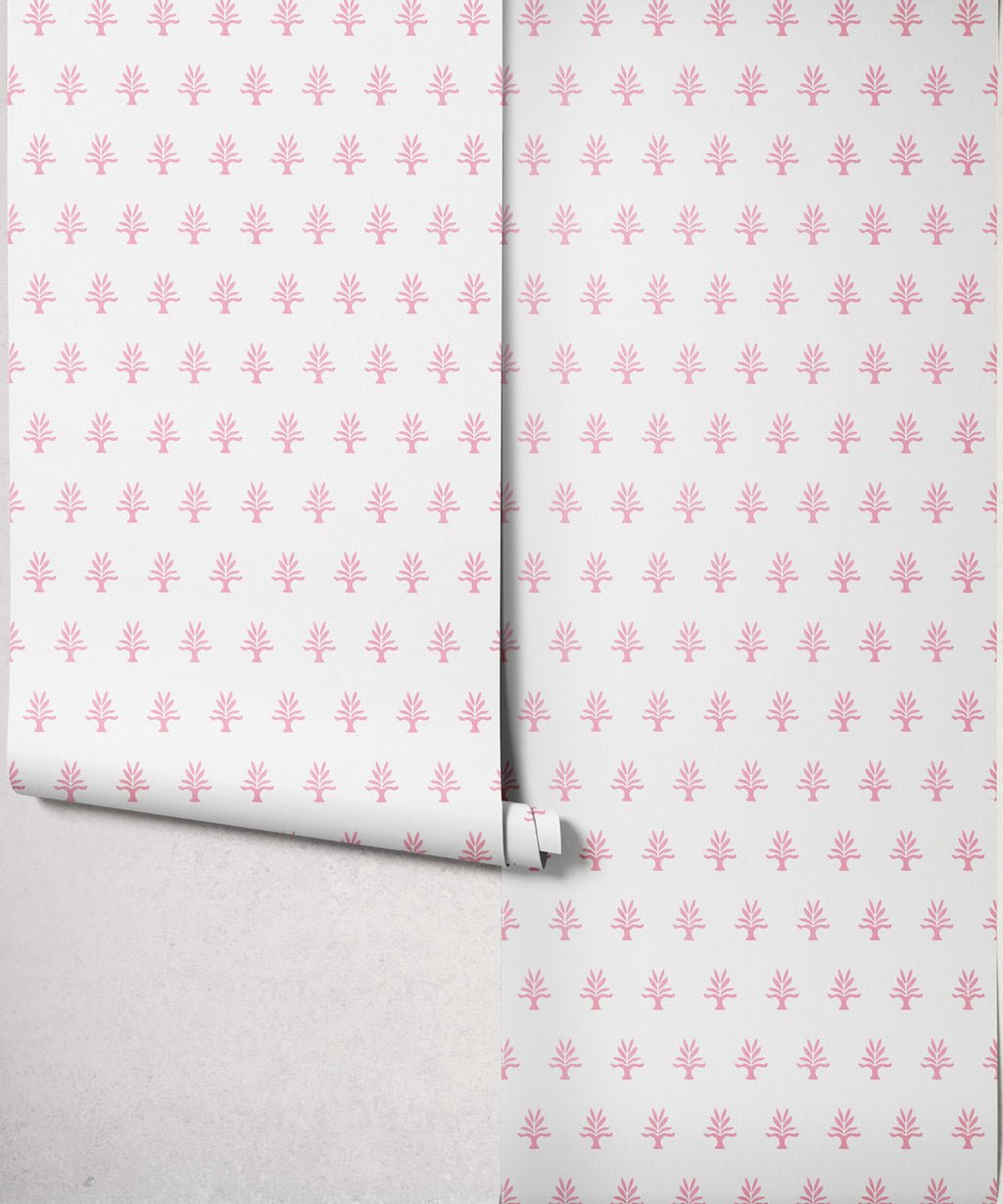 June Decorative Textile Wallpaper, Pink