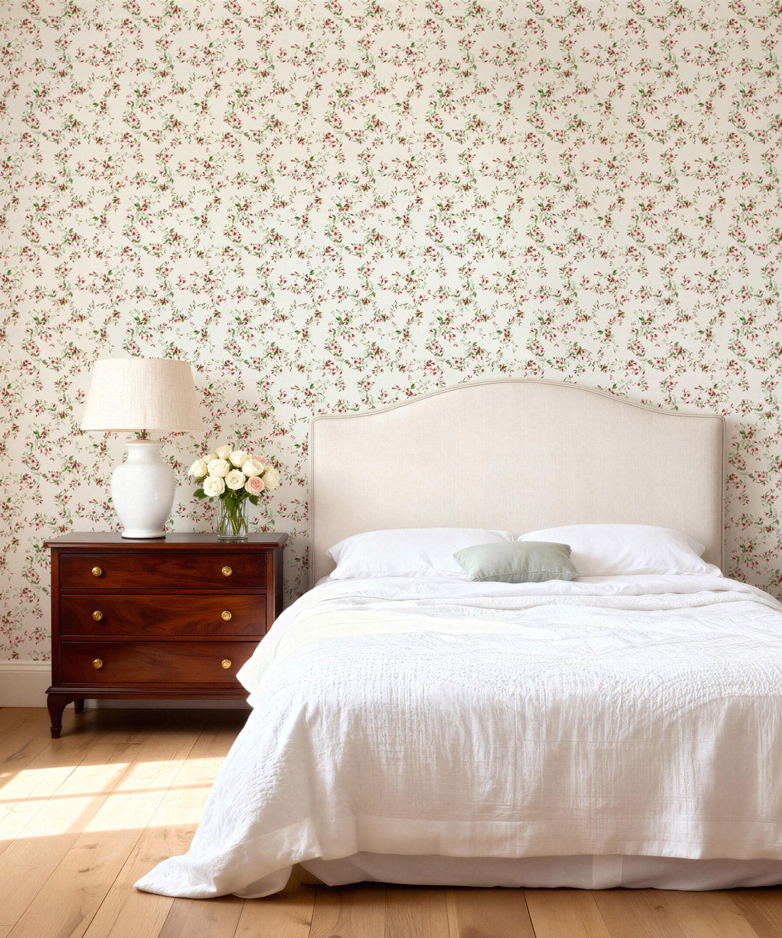 Libby Decorative Textile Wallpaper, Cerise