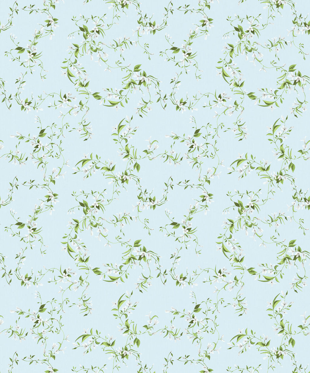 Libby Decorative Textile Wallpaper, Duck Egg