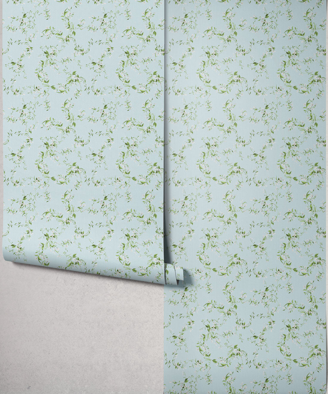 Libby Decorative Textile Wallpaper, Duck Egg