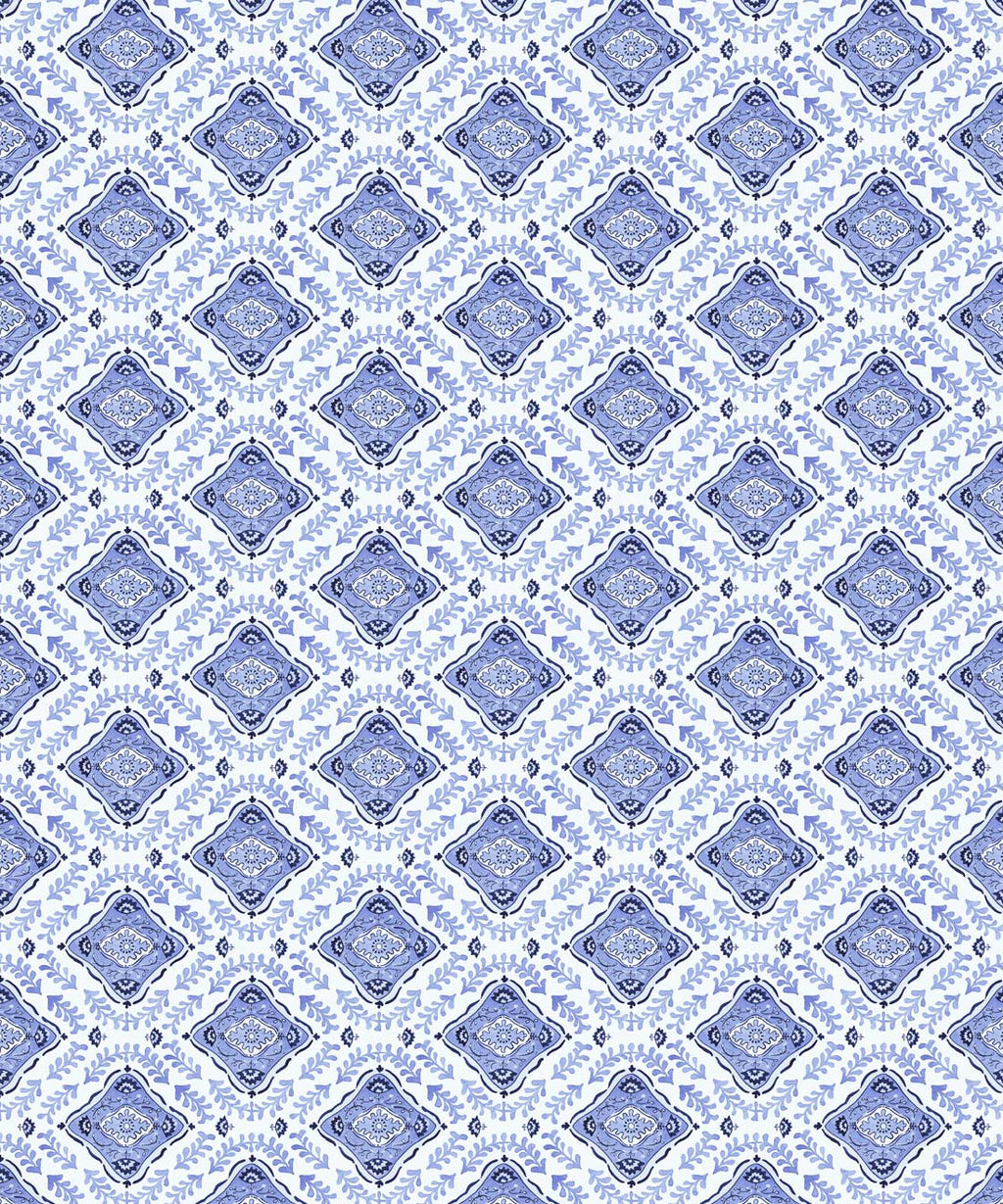 Mandalay Decorative Textile Wallpaper, Blue