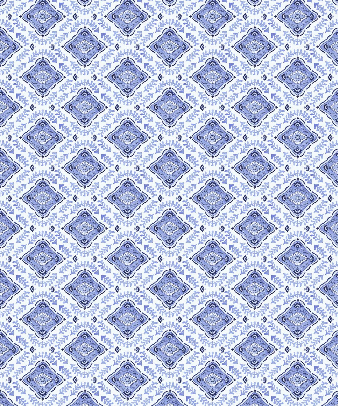 Mandalay Decorative Textile Wallpaper, Blue