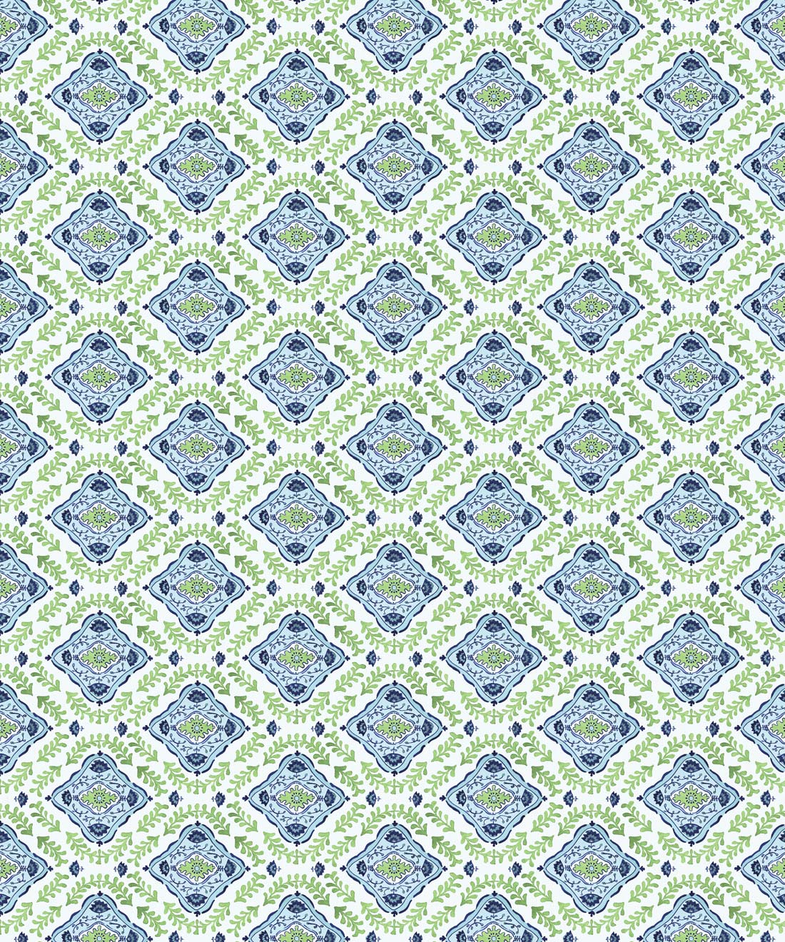 Mandalay Decorative Textile Wallpaper, Moss