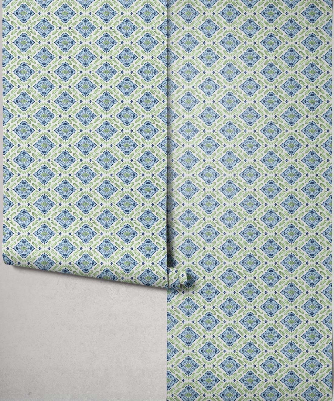 Mandalay Decorative Textile Wallpaper, Moss