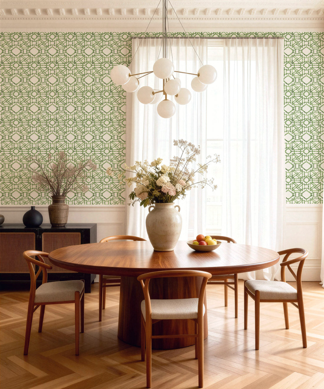Mustique Decorative Textile Wallpaper, Apple