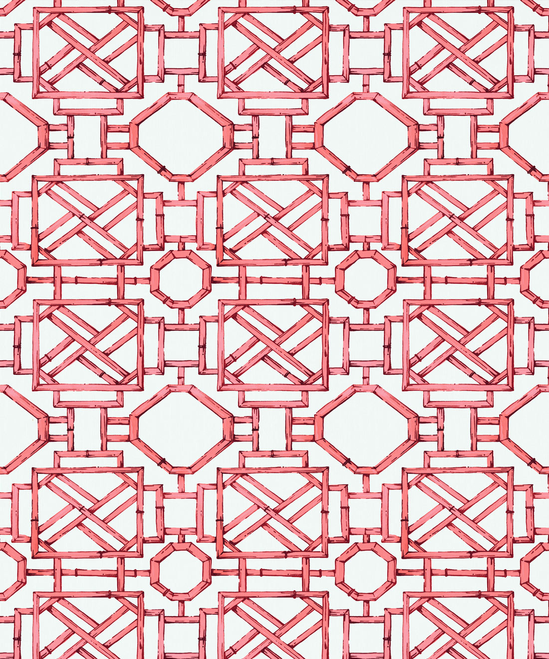 Mustique Decorative Textile Wallpaper, Coral