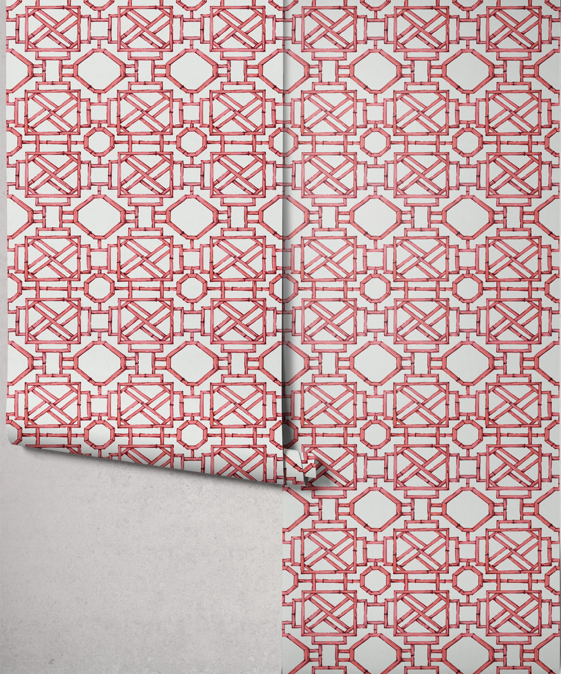 Mustique Decorative Textile Wallpaper, Coral