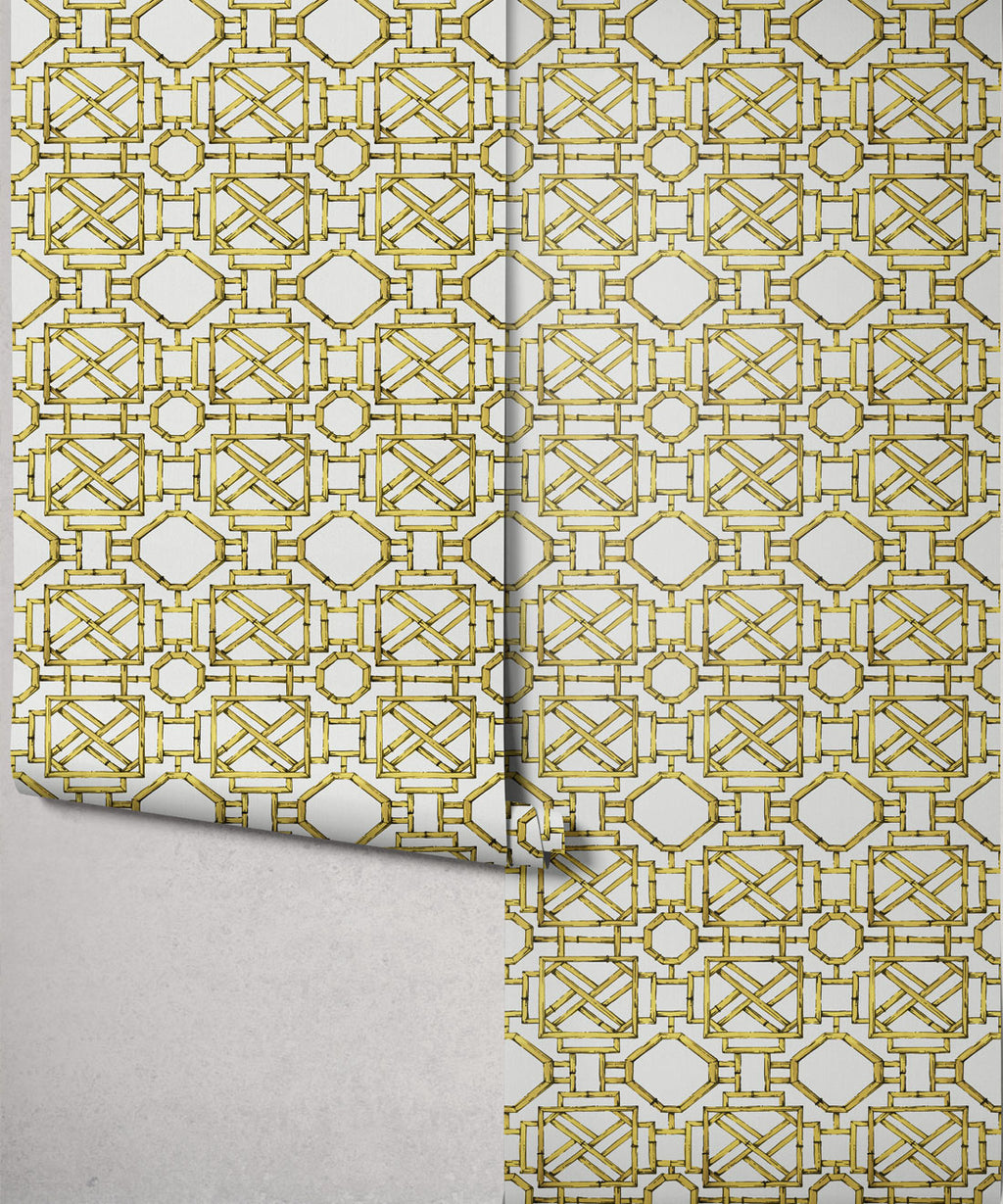 Mustique Decorative Textile Wallpaper, Mustard