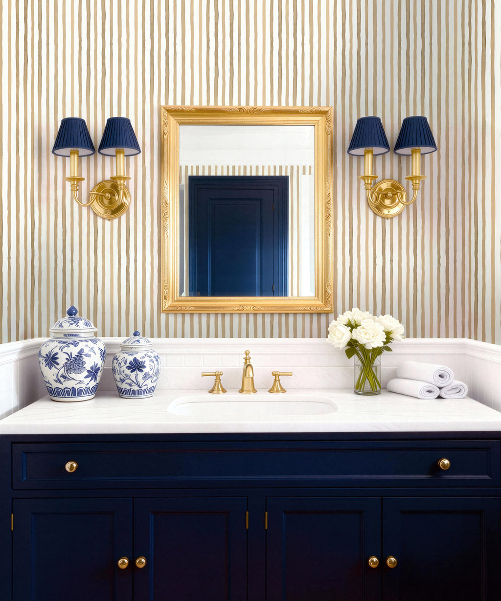 Nantucket Decorative Textile Wallpaper, Camel