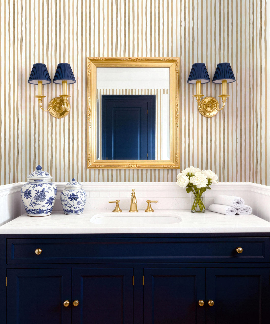 Nantucket Decorative Textile Wallpaper, Camel