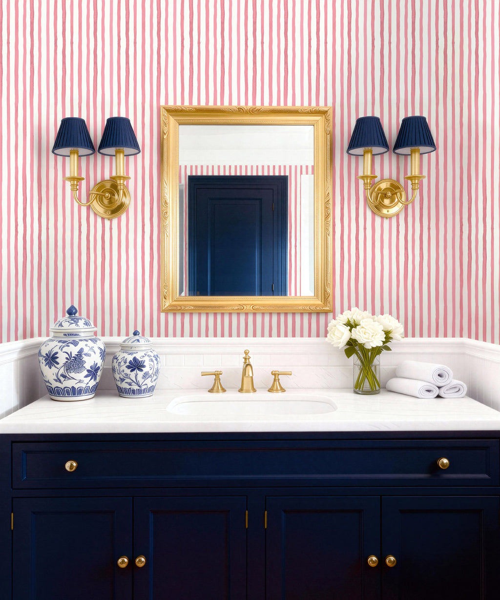 Nantucket Decorative Textile Wallpaper, Pink