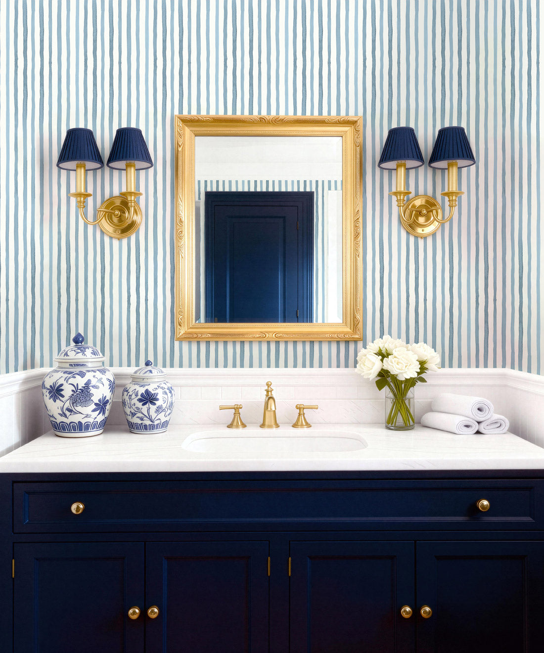 Nantucket Decorative Textile Wallpaper, Powder