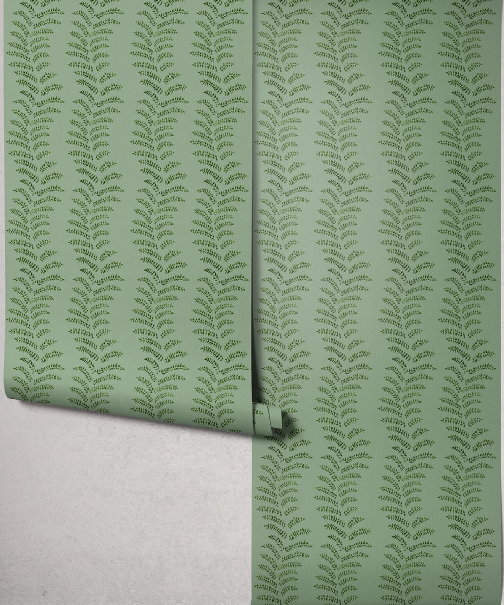 Orleans Decorative Textile Wallpaper, Celadon