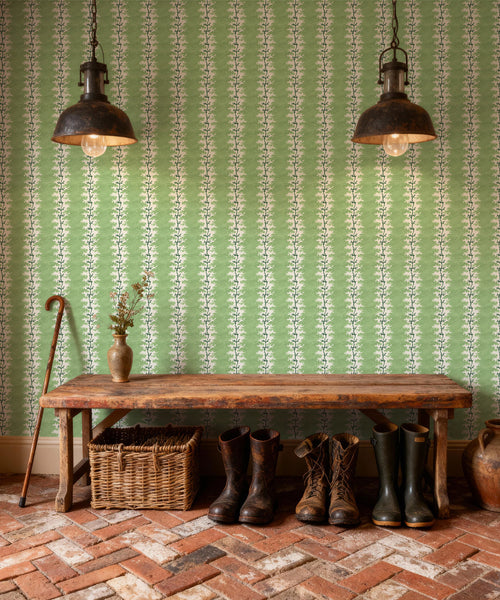 Winslow Decorative Textile Wallpaper, Moss