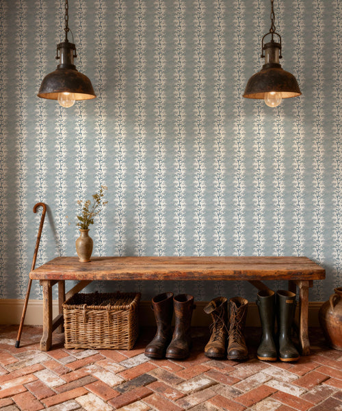 Winslow Decorative Textile Wallpaper, Sea Glass