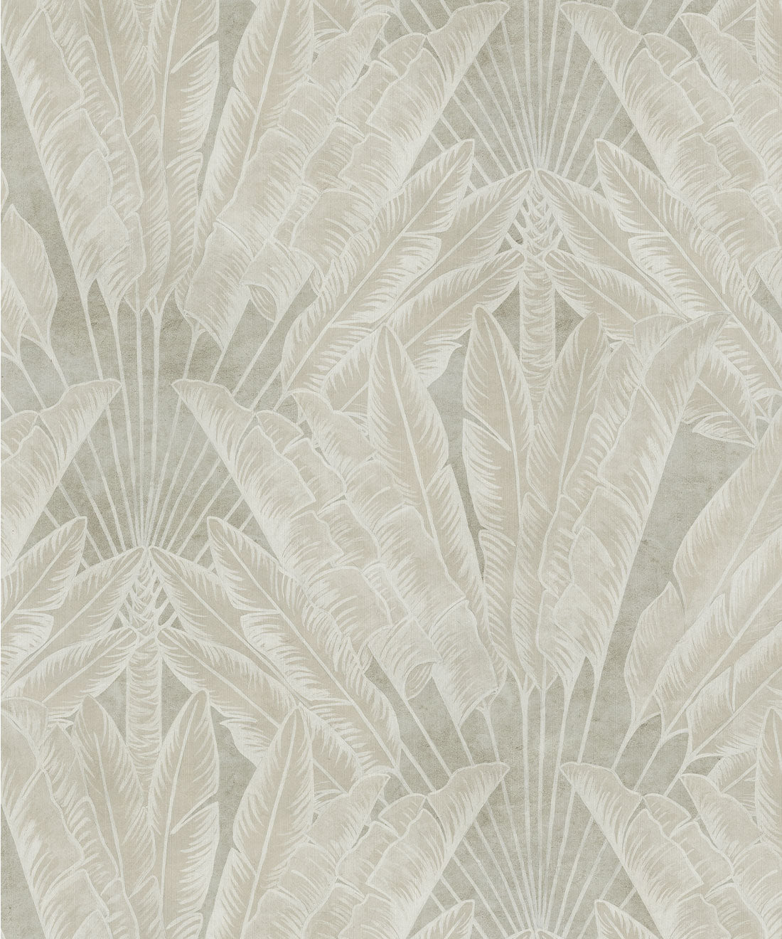 Travelers Palm Wallpaper Decorative Textile Wallpaper, Beige