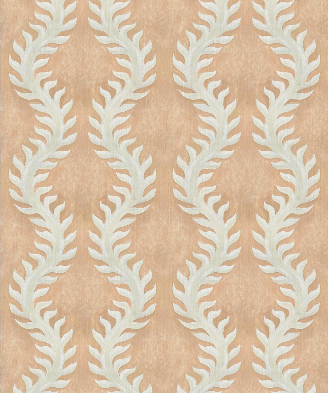 Fern Decorative Textile Wallpaper, Salmon