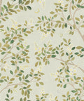 White Blossom Tree Decorative Textile Wallpaper, Beige