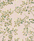 White Blossom Tree Decorative Textile Wallpaper, Pink