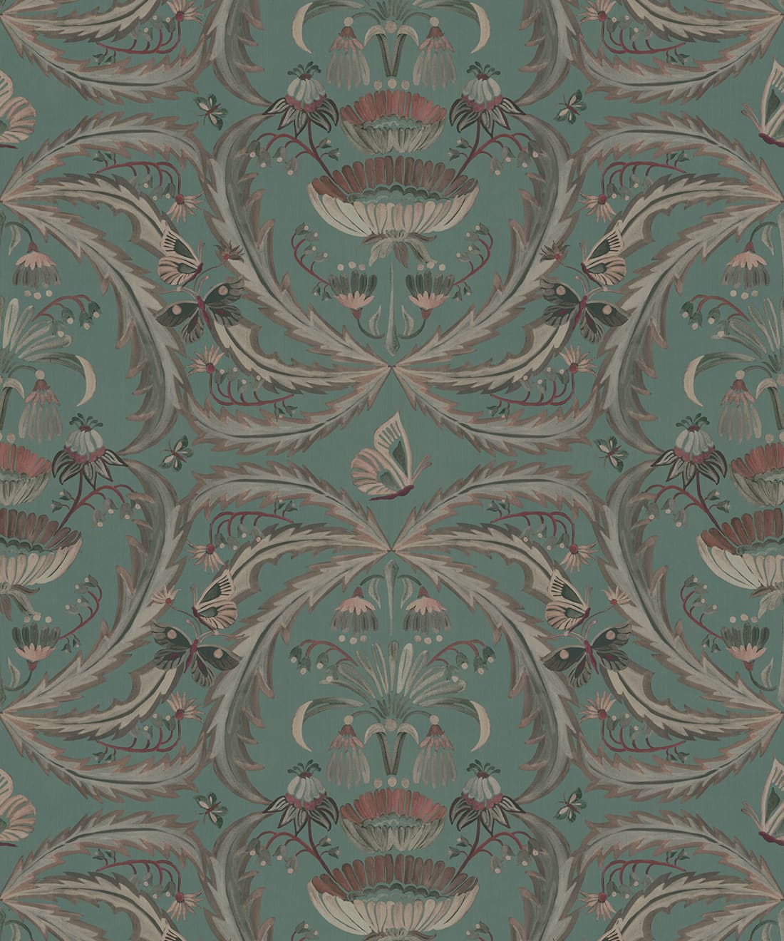 Magical Mariposa Decorative Textile Wallpaper, Ocean